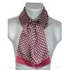 Foulard homme en soie bordeaux fleurs blanches