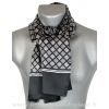 Foulard homme en soie damier noir