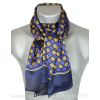 Foulard homme en soie damier bleu