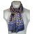 Foulard homme en soie damier bleu