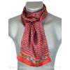 Foulard homme en soie paisley rouge
