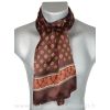 Foulard homme en soie marron à fleurs