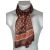 Foulard homme en soie marron à fleurs