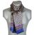 Foulard homme en soie bleu et rouge