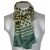 Foulard en soie homme vert et or