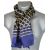 Foulard en soie homme bleu et or