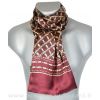 Foulard en soie homme bordeaux et or
