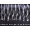 Foulard homme en soie noir pois blanc