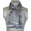 Foulard homme en soie cubes gris