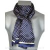 Foulard homme en soie cubes bleu