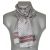 Foulard en soie homme gris et rouge