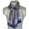 Foulard en soie homme paisley bleu