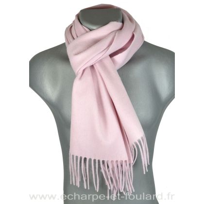 Echarpe en 100% cachemire rose clair