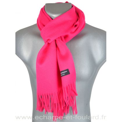 Echarpe en 100% cachemire rose fuchsia