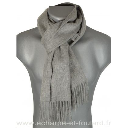 Echarpe en 100% cachemire gris foncé