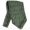 Foulard ascot à petites fleurs vert