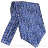Foulard ascot à petites fleurs bleu