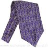 Foulard ascot à petites fleurs violet