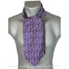 Foulard ascot à petites fleurs violet