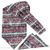 Foulard ascot et pochette gris et rouge