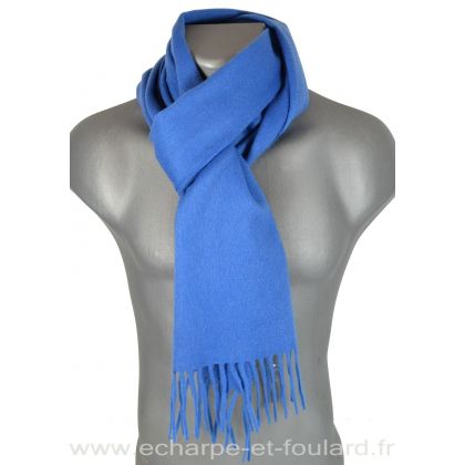 Echarpe en 100% cachemire bleu roi