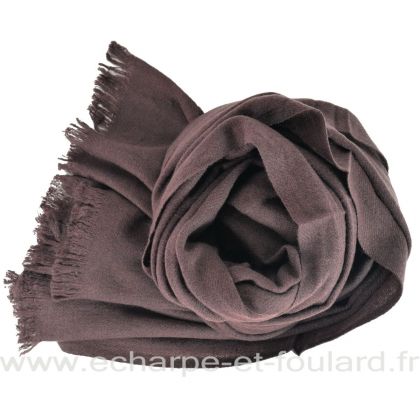 Etole 88cm en 100% cachemire NZO SBARBERI marron