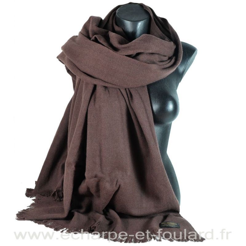 Etole 88cm en 100% cachemire NZO SBARBERI marron