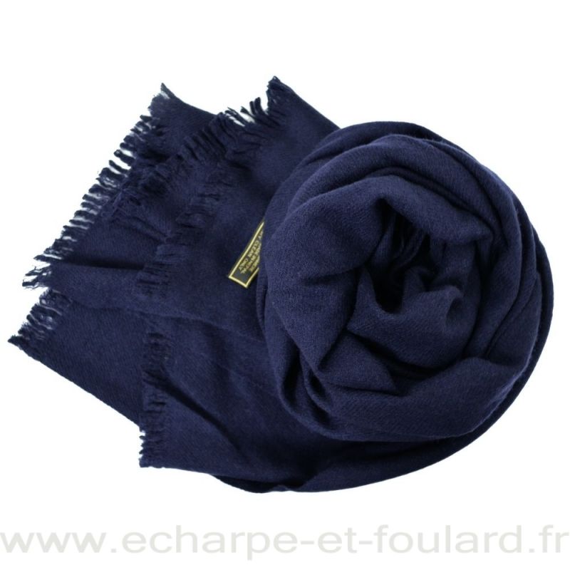 Etole 88cm en 100% cachemire NZO SBARBERI bleu nuit