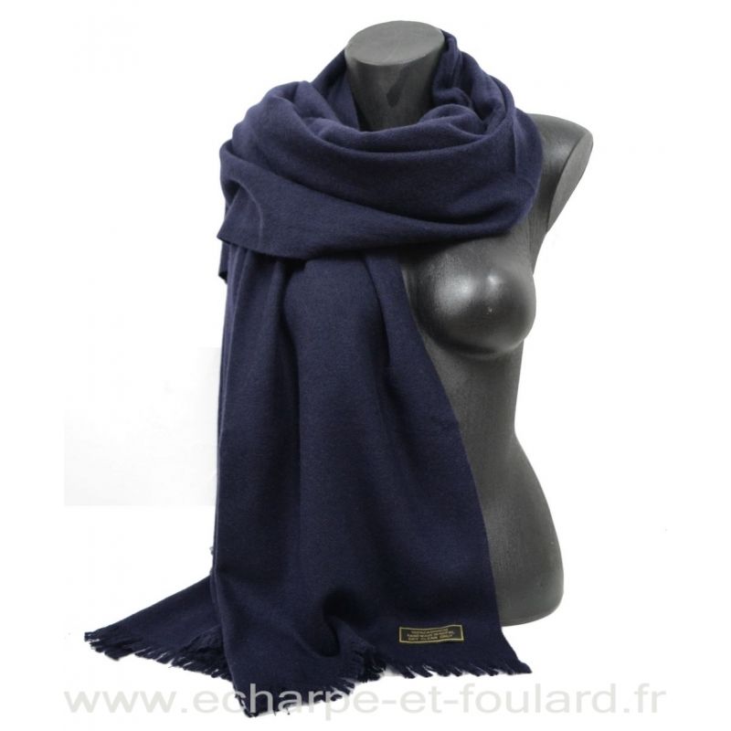 Etole 88cm en 100% cachemire NZO SBARBERI bleu nuit