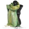 Etole soie indienne jacquard verte