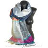 Etole soie indienne jacquard multicolore