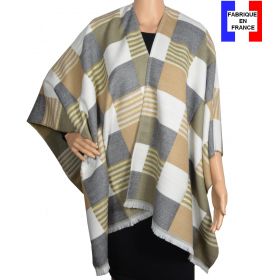 Poncho Luxury gris made in France