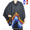 Poncho Horizon noir made in France