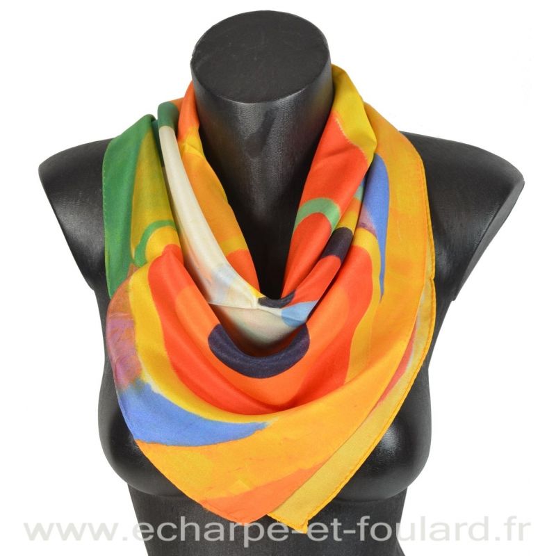 Foulard en soie Delaunay, Rythme Joie de Vivre