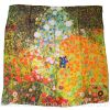 Foulard en soie Klimt, Jardin fleuri
