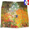Foulard en soie Klimt, Jardin fleuri