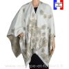 Poncho Aubepine écru made in France