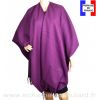 Poncho acrylique violet fabriqué en France