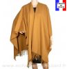 Poncho acrylique camel fabriqué en France