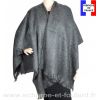 Poncho mohair gris fabriqué en France