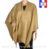 Poncho mohair beige fabriqué en France