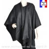 Poncho mohair noir fabriqué en France