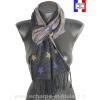 echarpe cashcryl  Etoile noire made in France