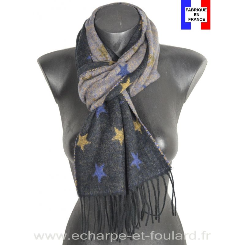 echarpe cashcryl  Etoile noire made in France