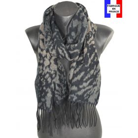 Echarpe cashcryl Fauve - gris Made in France