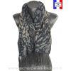 Echarpe cashcryl Fauve - gris Made in France