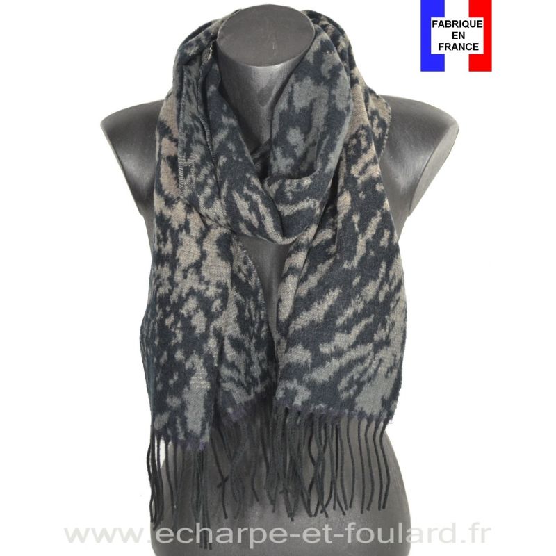 Echarpe cashcryl Fauve - gris Made in France