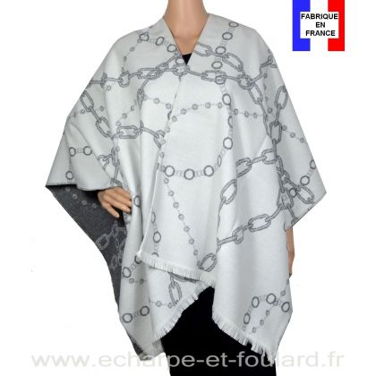 Poncho Alliance blanc made in France