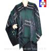 Poncho Ecossais vert noir made in France