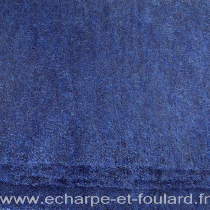 Châle mohair bleu marine fabriqué en France